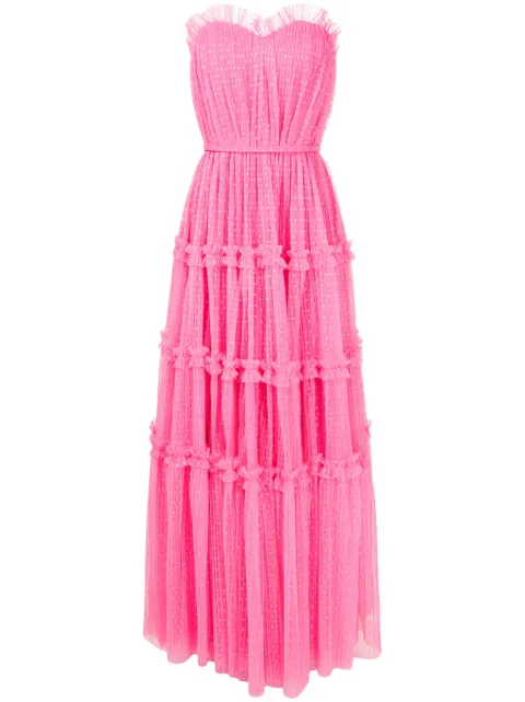 Lethicia Bronstein polka-dot pattern bustier dress