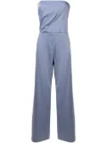 Lethicia Bronstein Crepe bandeau-style jumpsuit - Blue
