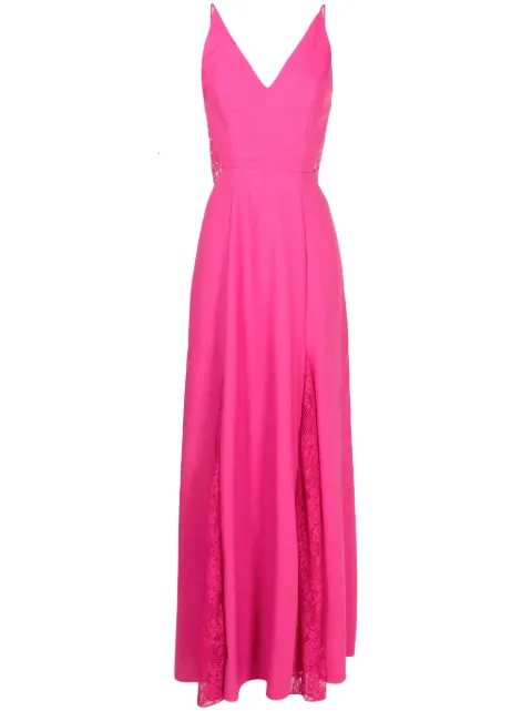 Lethicia Bronstein robe longue Chania à détails en dentelle