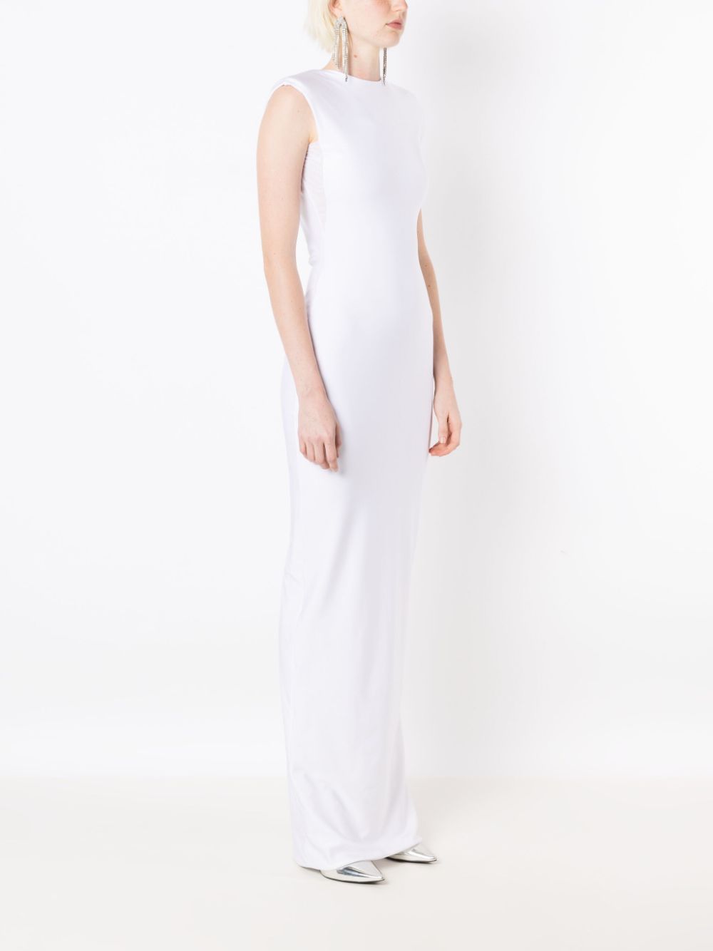 Shop Lethicia Bronstein Gracie V-back Maxi Dress In White