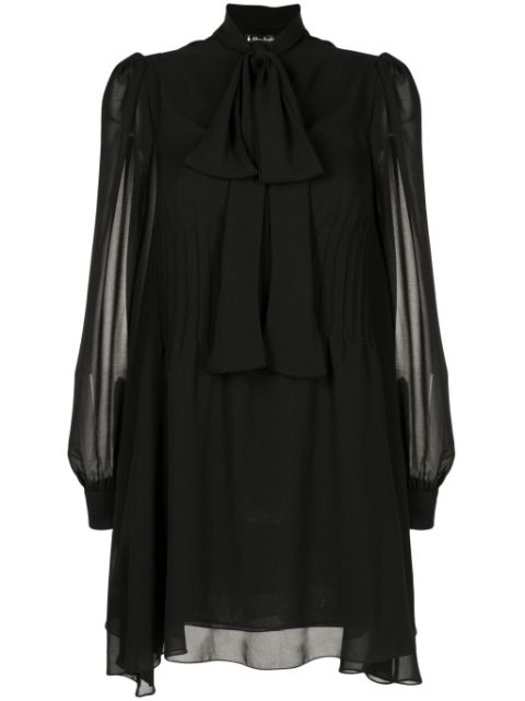 Lethicia Bronstein Nervura pussy-bow collar dress