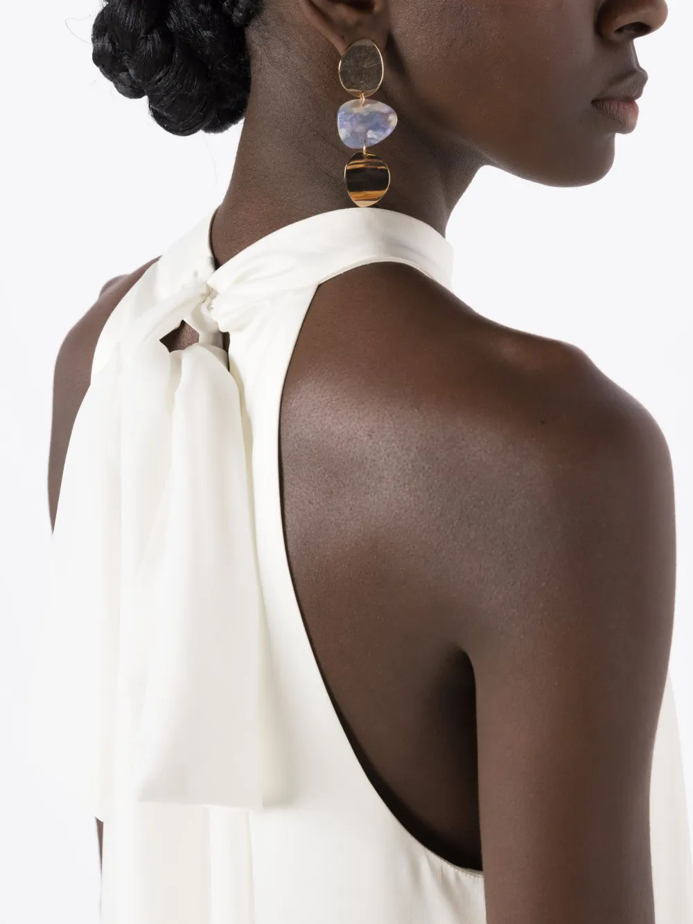 Lethicia Bronstein Bly maxi-halterjurk Wit