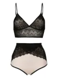 Lethicia Bronstein lace-trim lingerie set (set of two) - Neutrals