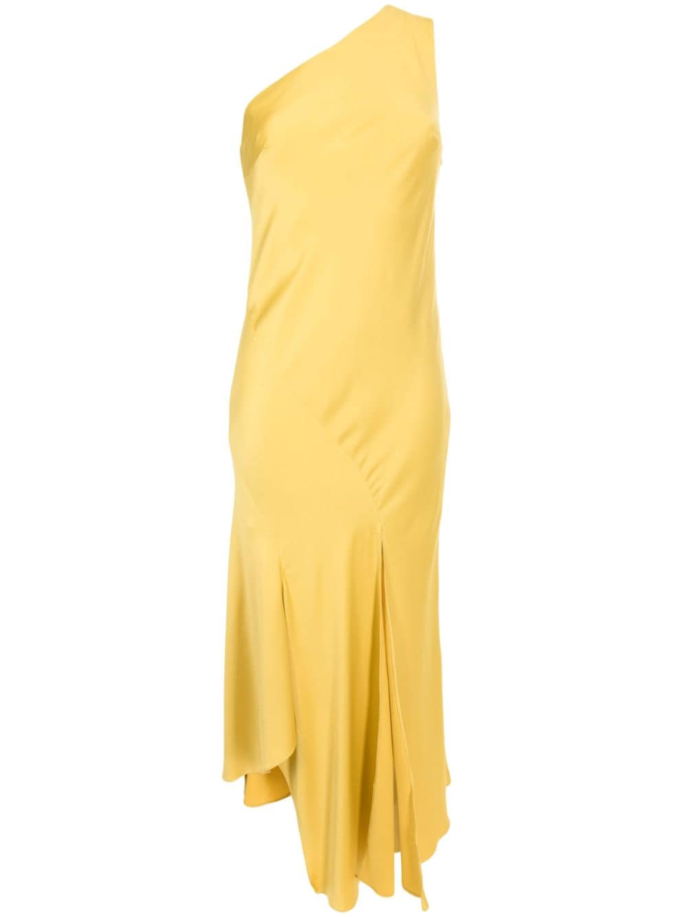 Lethicia Bronstein Abito midi asimmetrico - Giallo