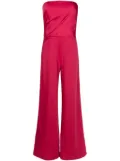 Lethicia Bronstein Crepe bandeau-style jumpsuit - Red