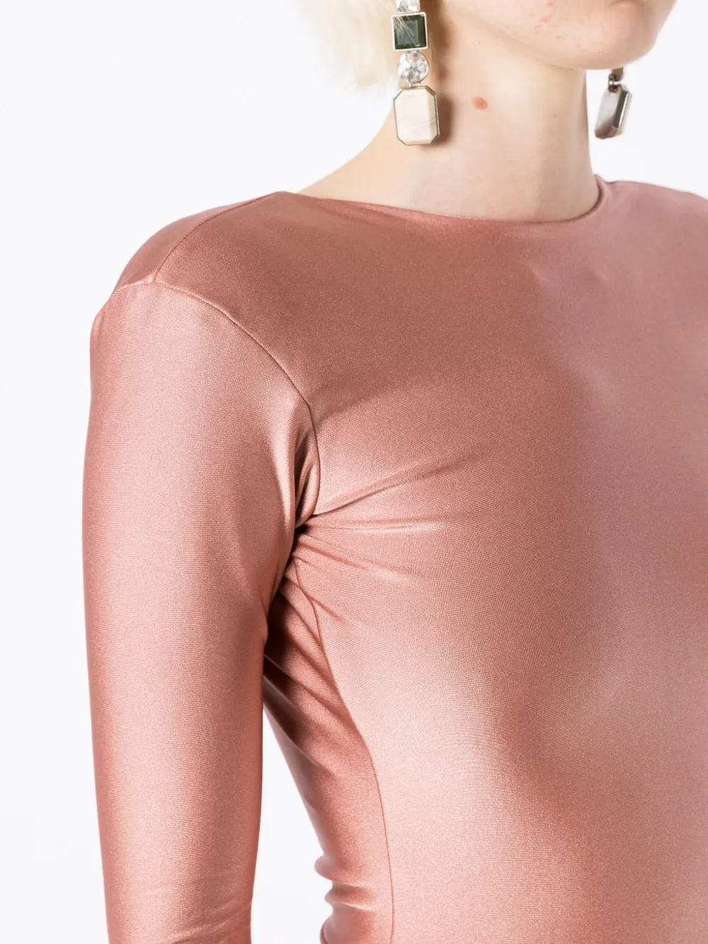 Gracie metallic-sheen dress