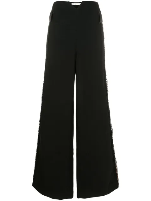 Lethicia Bronstein Kelly lace-panel palazzo trousers