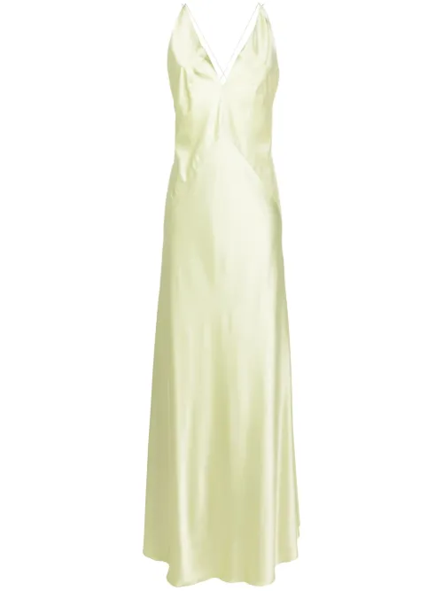 Robe satinée à dos ouvert - Lethicia Bronstein - Modalova