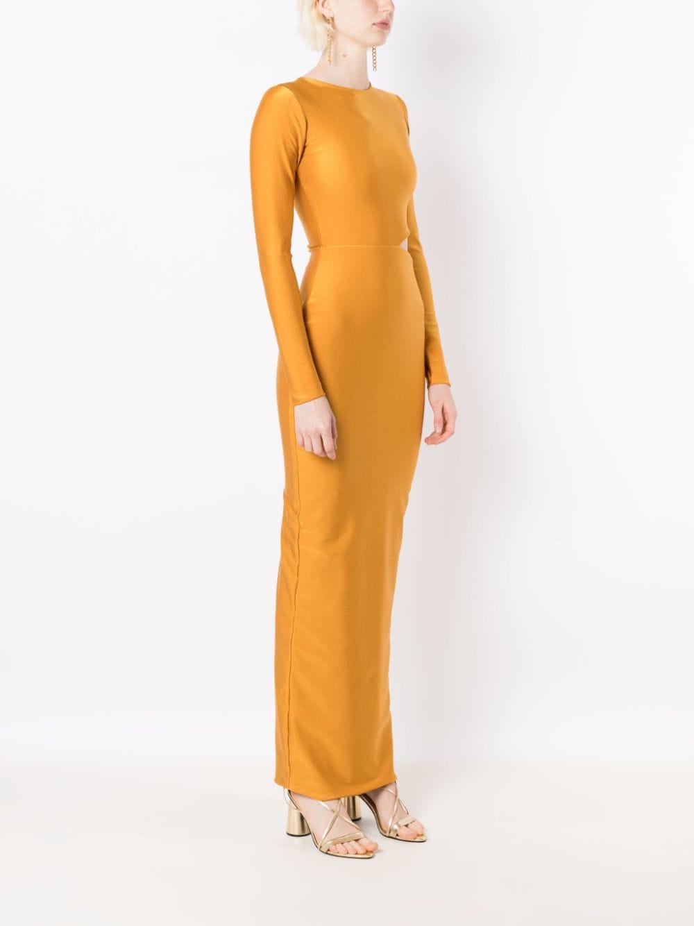 Shop Lethicia Bronstein Sophia Cut-out Maxi Dress In Yellow