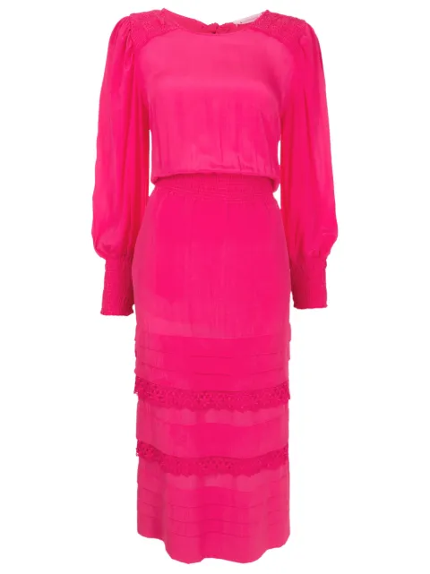 Lethicia Bronstein Aretha lace-trim midi dress
