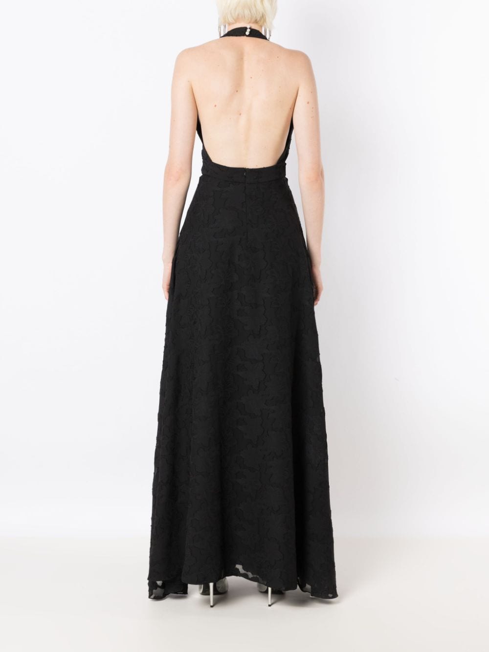 Shop Lethicia Bronstein Nala Halterneck Maxi Dress In Black