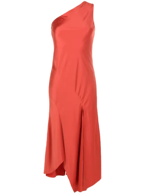 Lethicia Bronstein one-shoulder satin-finish dress