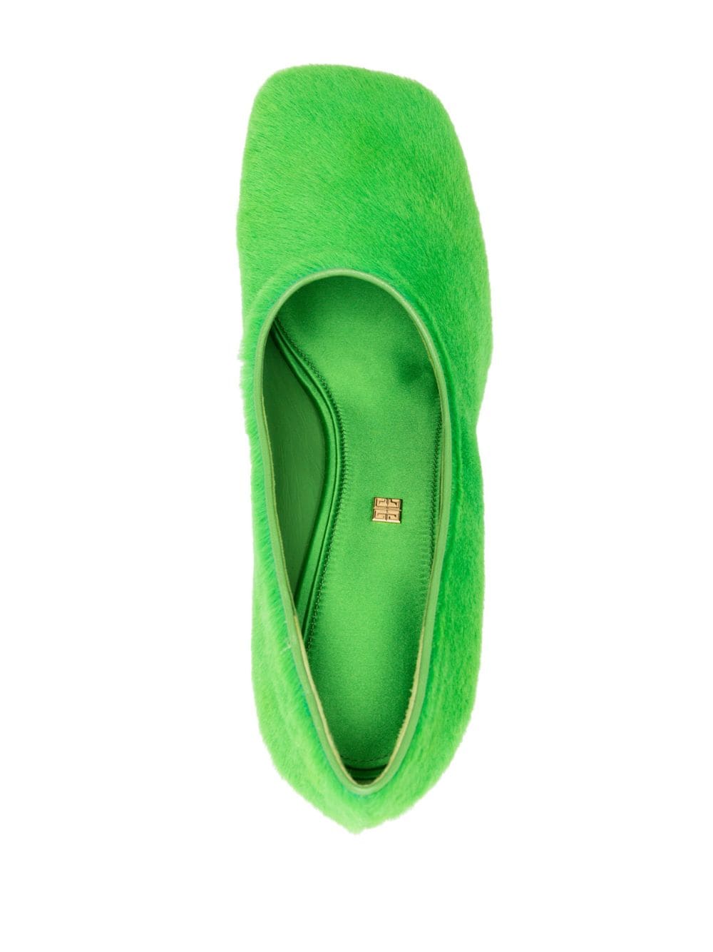Shop Givenchy 95mm Square-toe Shearling Pumps In Green
