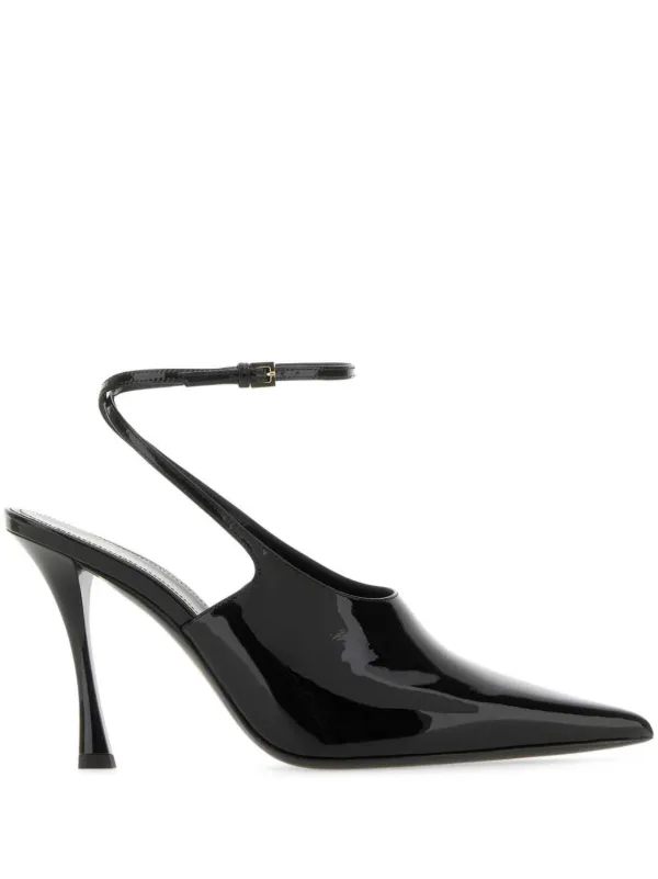 Givenchy 95mm Patent Leather Slingback Pumps Black