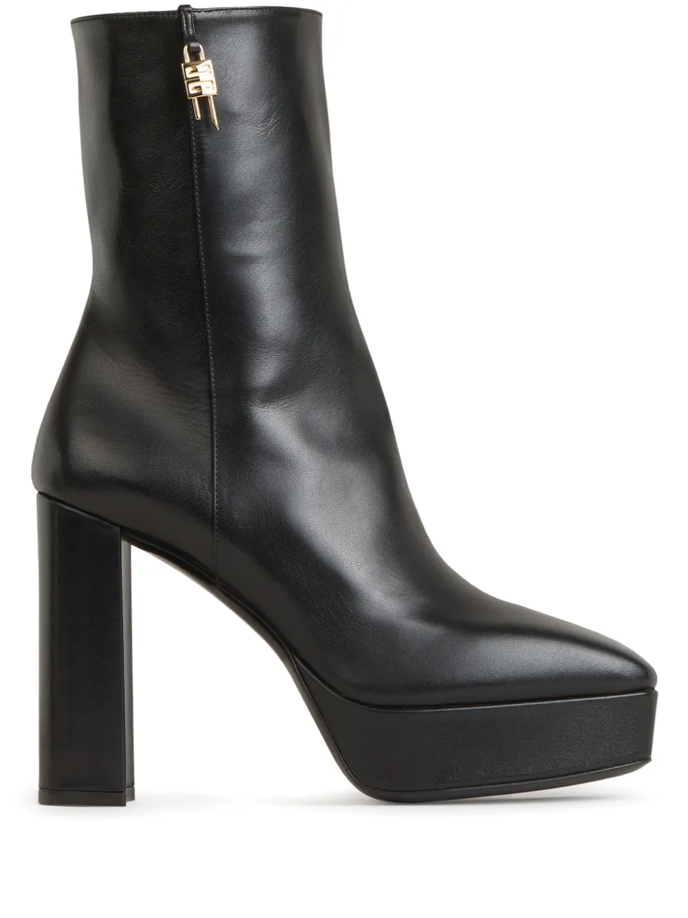 Givenchy padlock detail platform 155mm ankle boots – 001 – BLACK