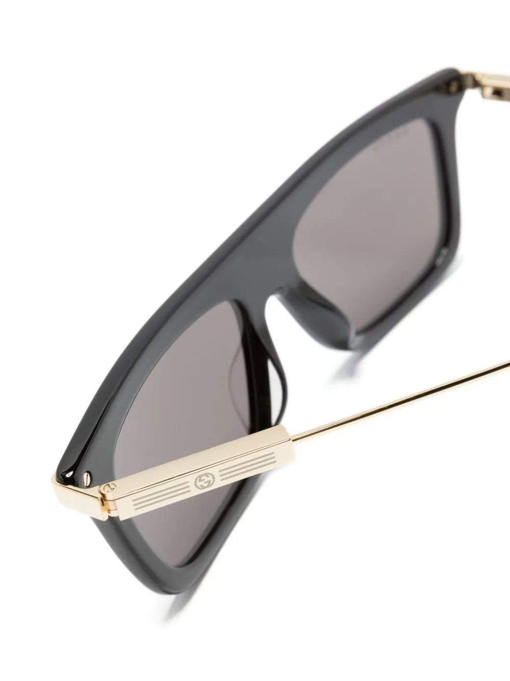  Gucci Eyewear Lunettes De Soleil à Monture Rectangulaire Gg - Noir 