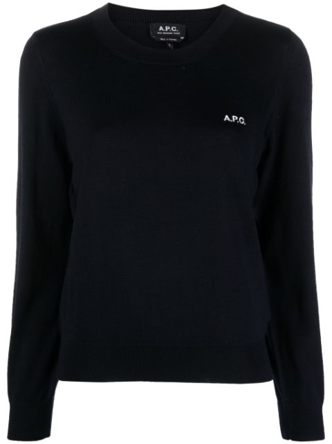 A.P.C. Virginie logo-embroidered jumper Women