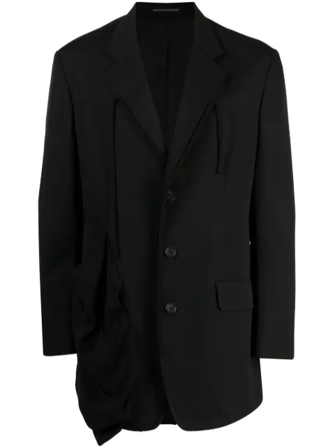 Yohji Yamamoto notched-lapels wool blazer 