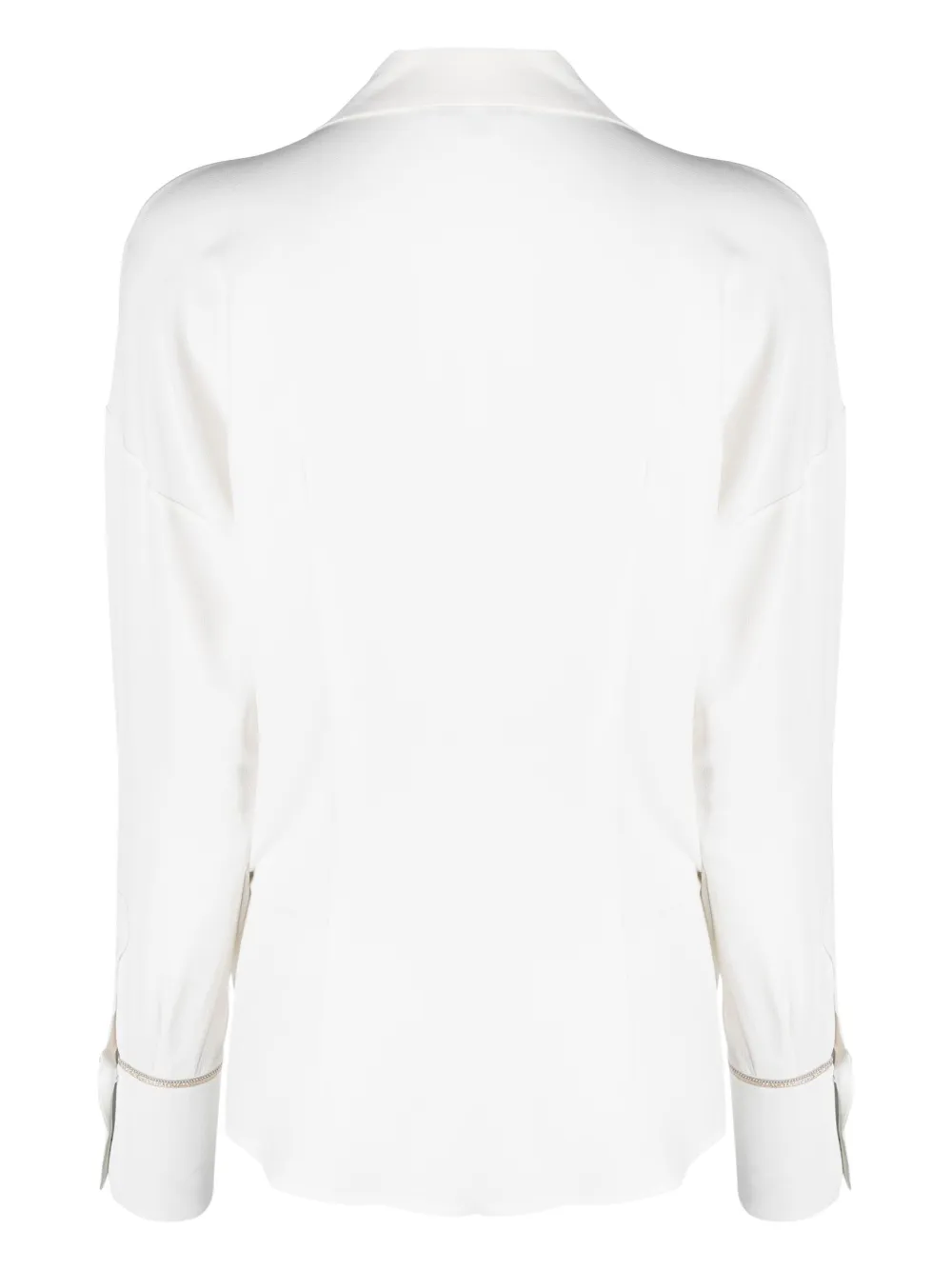 Antonelli long-sleeved wrap blouse - Wit