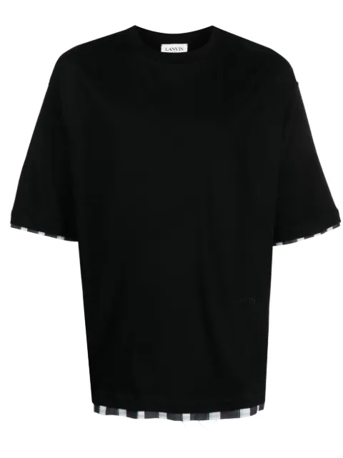 Lanvin logo-embroidered cotton T-shirt