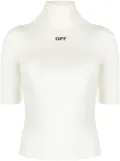 Off-White logo-print mock-neck top
