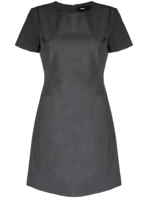 Theory round-neck short-sleeved dress