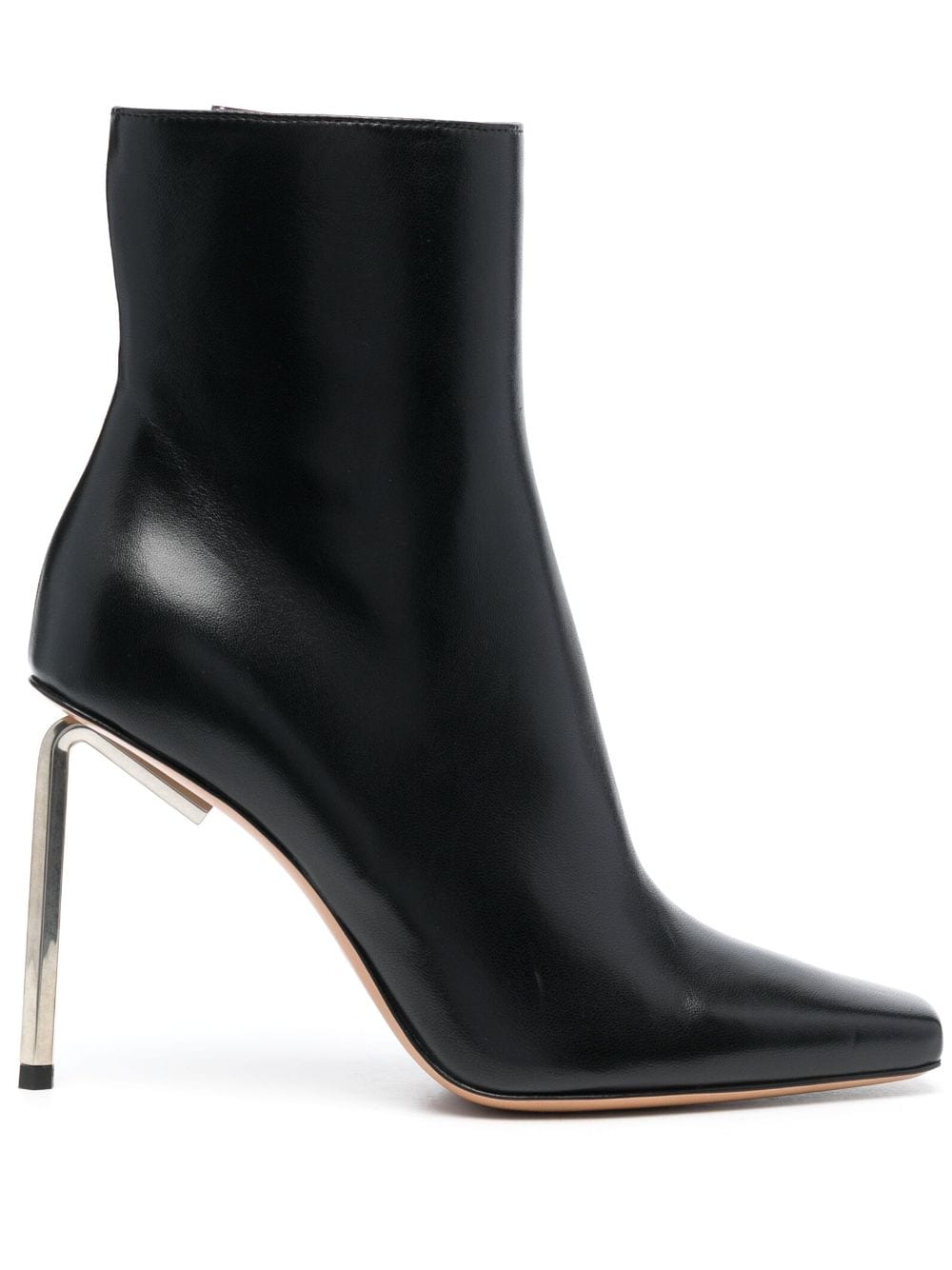 Shop Off-white Allen 100mm Leather Ankle Boots In Schwarz