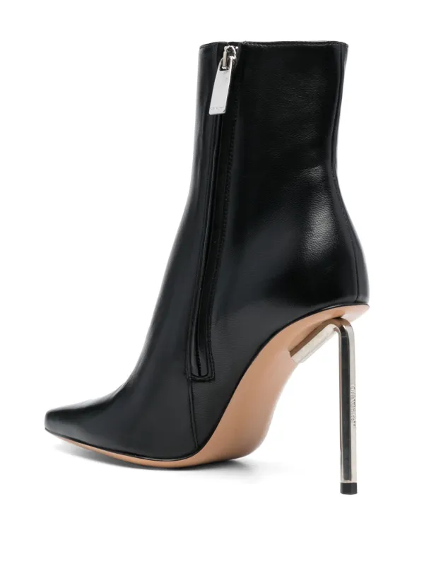ロングブーツ OFF WHITE Black Nappa Leather Allen Ankle Boots Off-White Allen 100mm Leather Ankle Boots | Black | FARFETCH