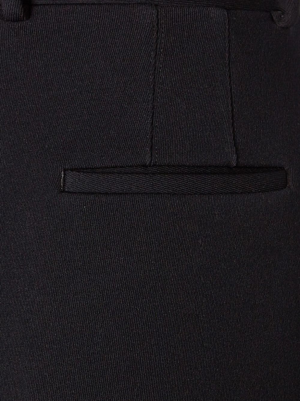 Shop Ferragamo Tapered-leg Gabardine Tailored Trousers In Black