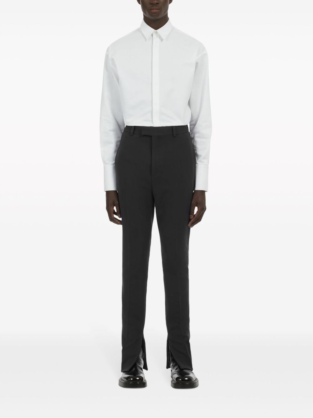 Ferragamo tailored gabardine trousers - Zwart