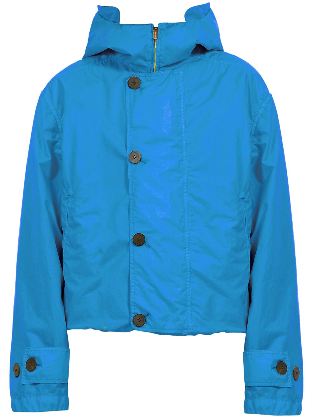 Ferragamo hooded buttoned lightweight jacket - Blue