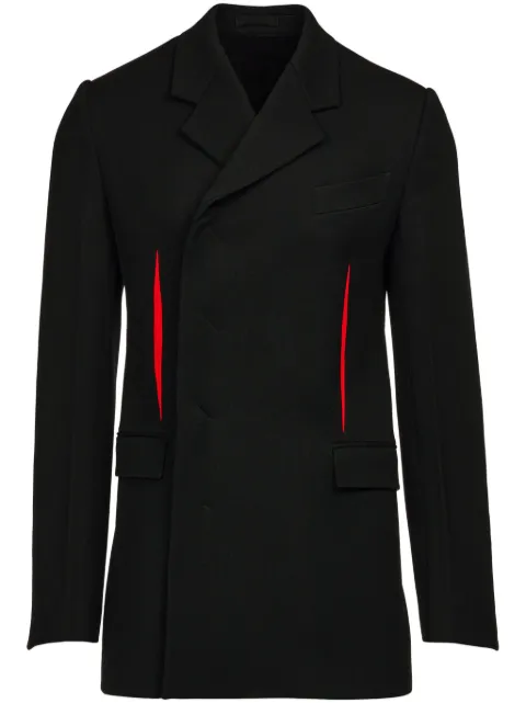 Ferragamo contrasting-panels double-breasted coat