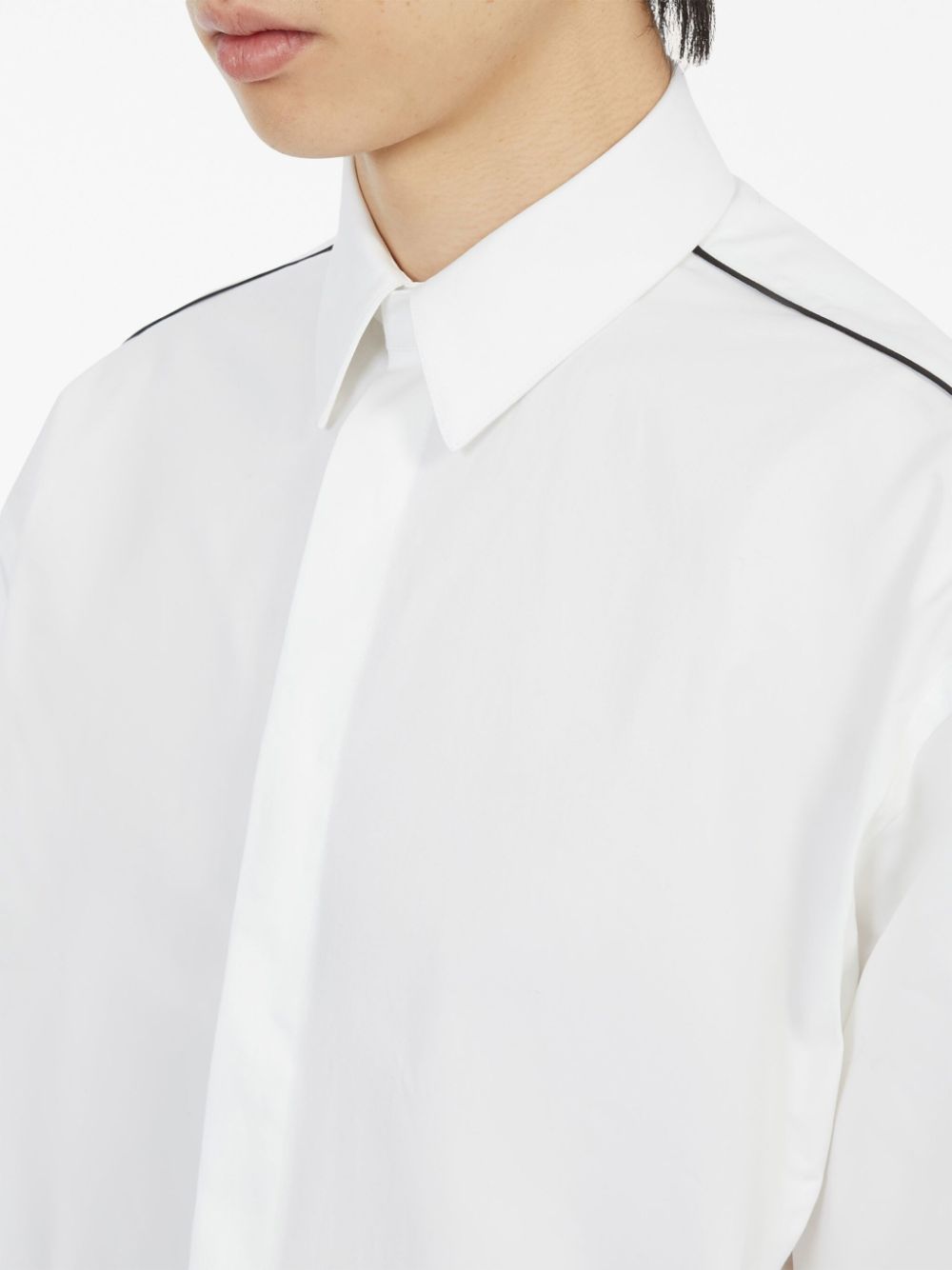 Ferragamo Overhemd met contrasterende afwerking Wit