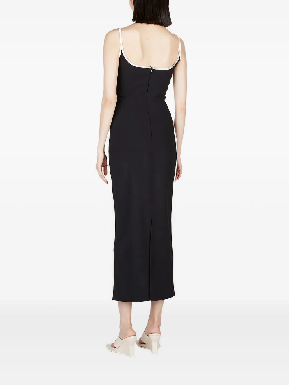 Paris Georgia Midi-jurk met sweetheart hals Zwart