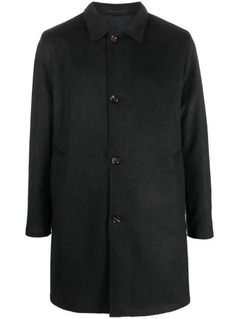 Kired Trench coat de cashmere mangas longas