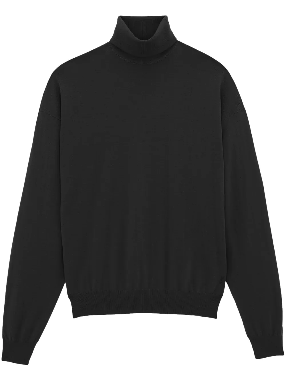 high-neck wool jumper