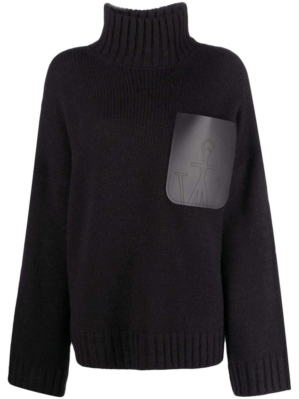 Jw Anderson High-neck Knitted Jumper In Black