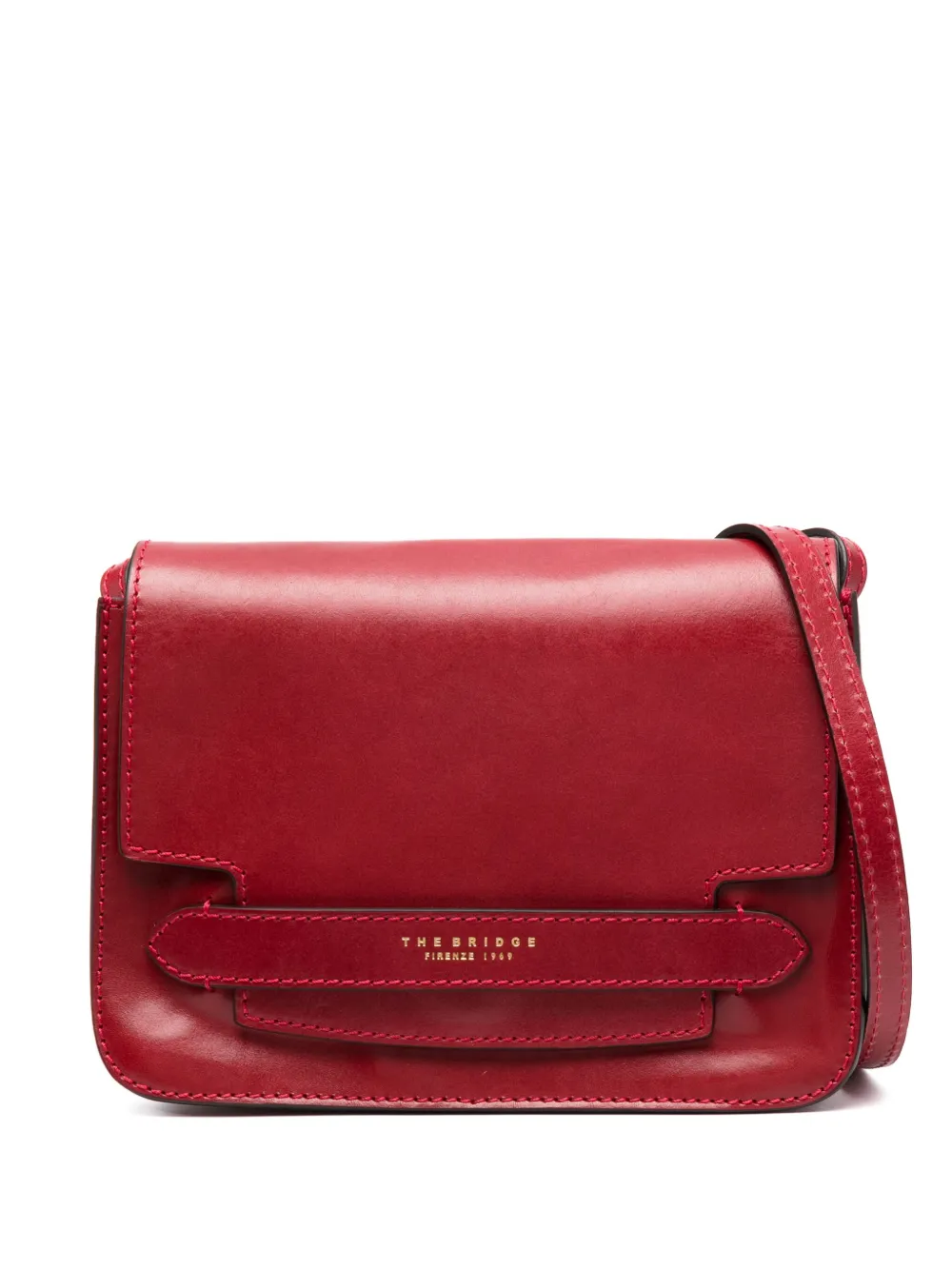 The Bridge Lucrezia leren crossbodytas Rood