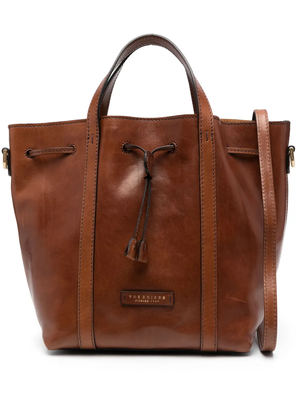 The Bridge Leren shopper Bruin