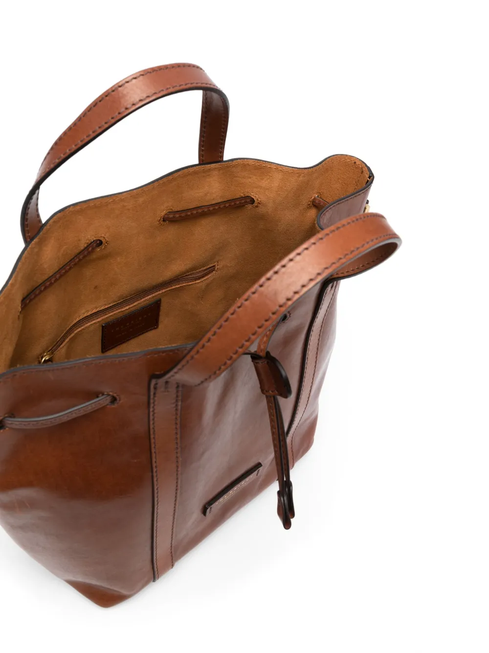 The Bridge Leren shopper Bruin