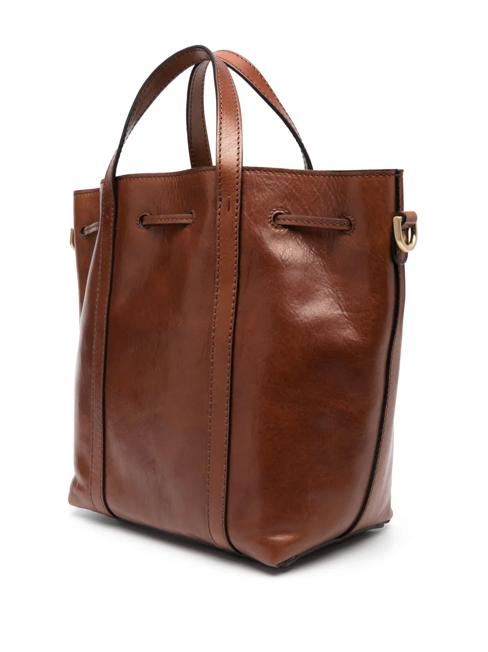 The Bridge Leren shopper Bruin
