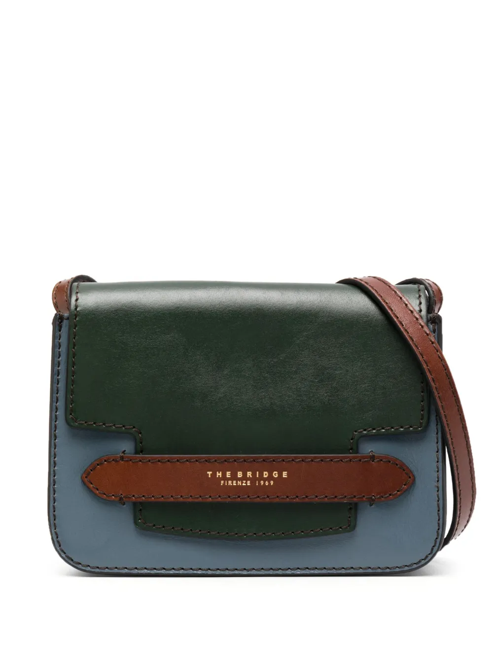 The Bridge Lucrezia crossbodytas met colourblocking Groen