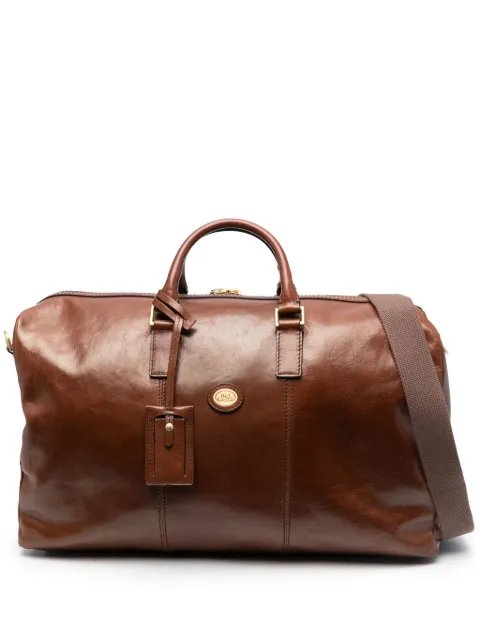 The Bridge logo-plaque patent leather holdall 
