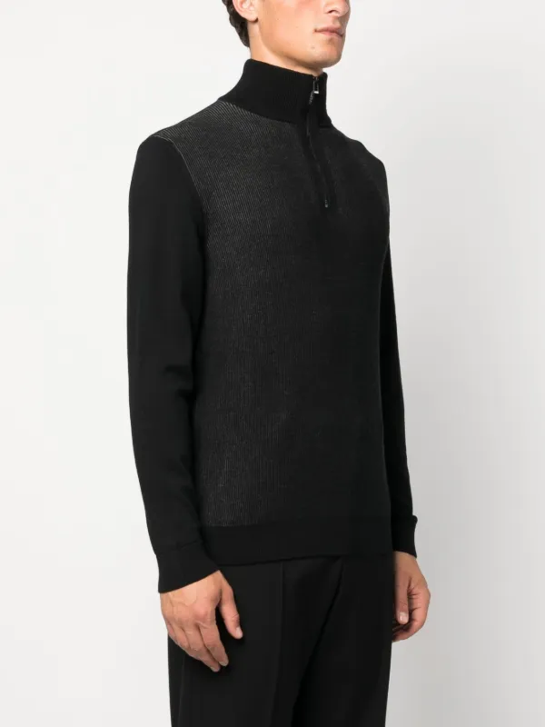 BOSS ハーフジップ セーター | ブラック | FARFETCH JP
