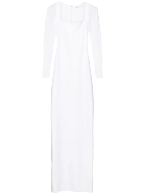 Lethicia Bronstein Brigitte sheer-sleeved gown