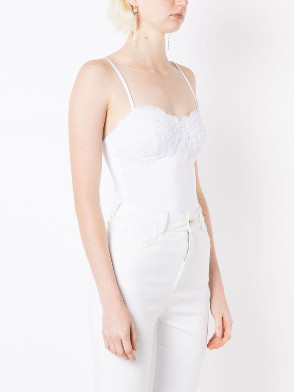 Shop Lethicia Bronstein Katharine Lace-appliqué Body In White