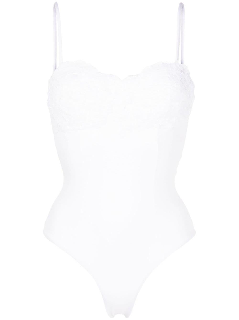 Shop Lethicia Bronstein Katharine Lace-appliqué Body In White