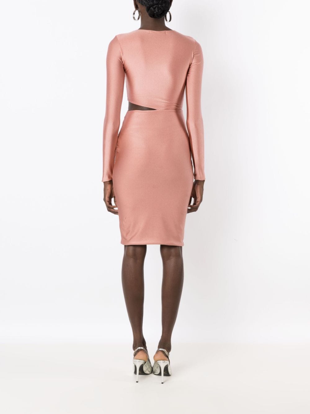 Shop Lethicia Bronstein Sophia Cut-out Midi Dress In Pink