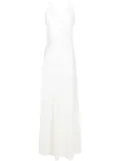 Lethicia Bronstein open-back satin maxi dress - White