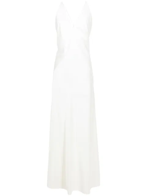 Lethicia Bronstein open-back satin maxi dress